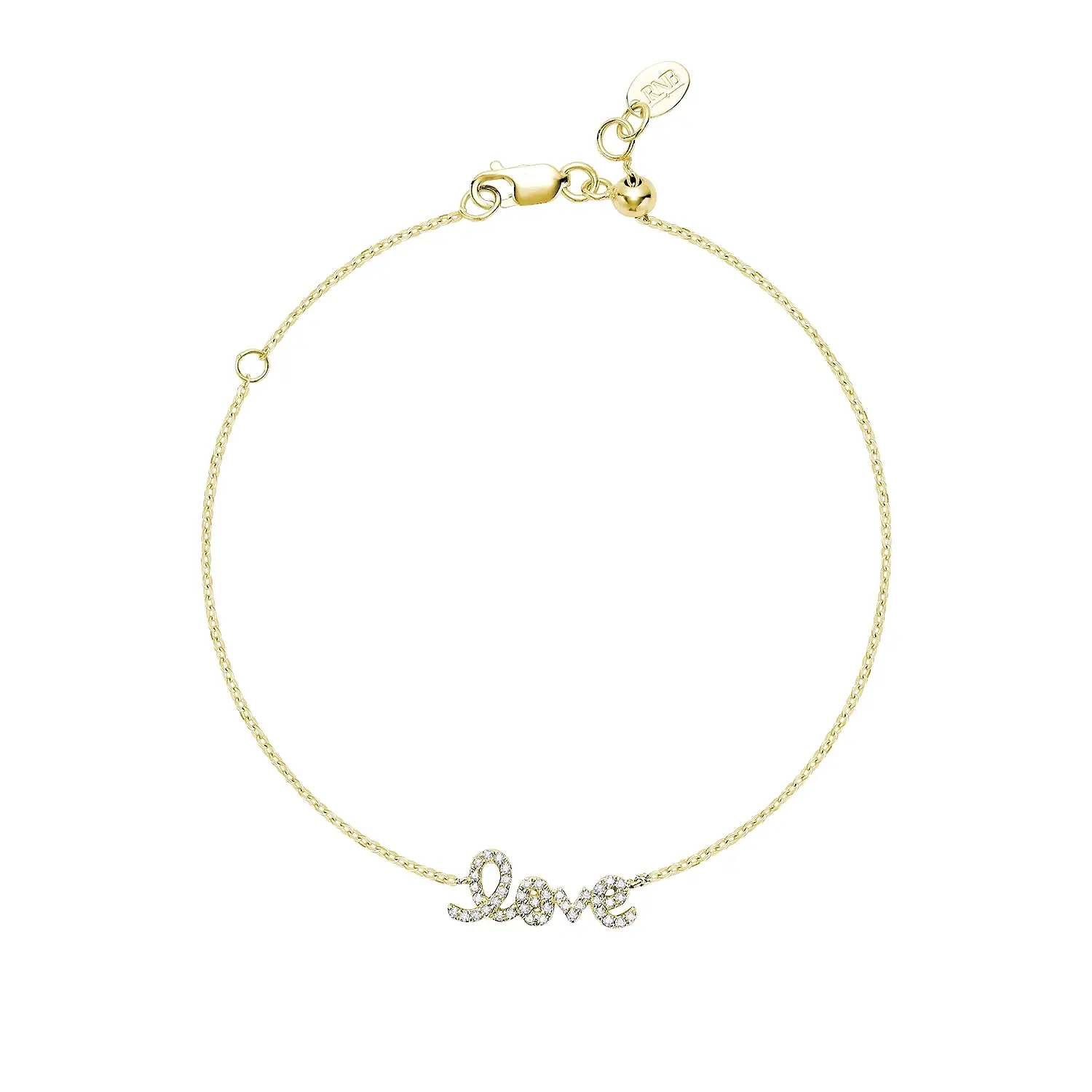 10k Gold LOVE Diamond Bracelet