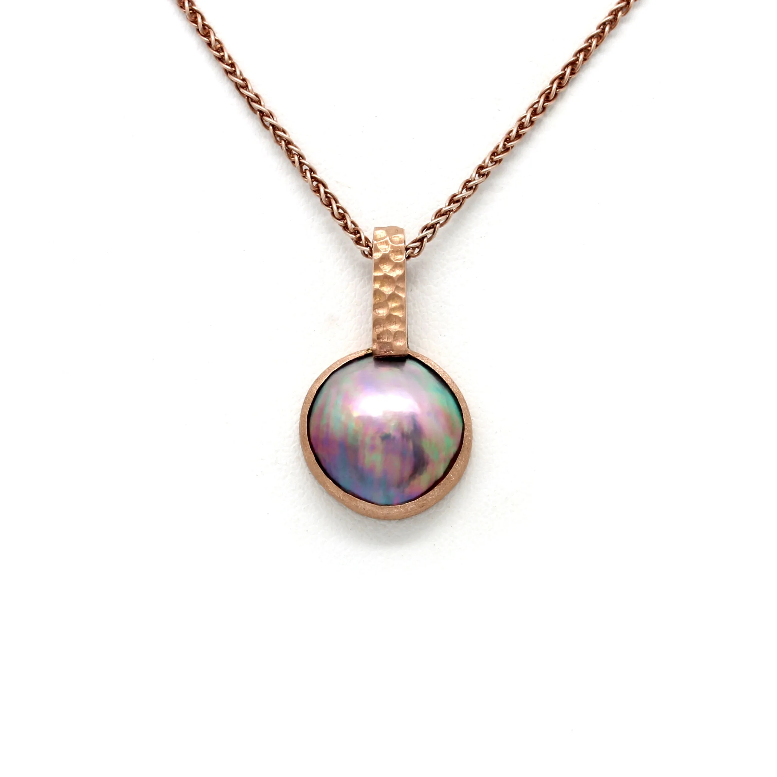 14K Rose Gold & Cortez Mabe Pearl Pendant by Kathe Mai