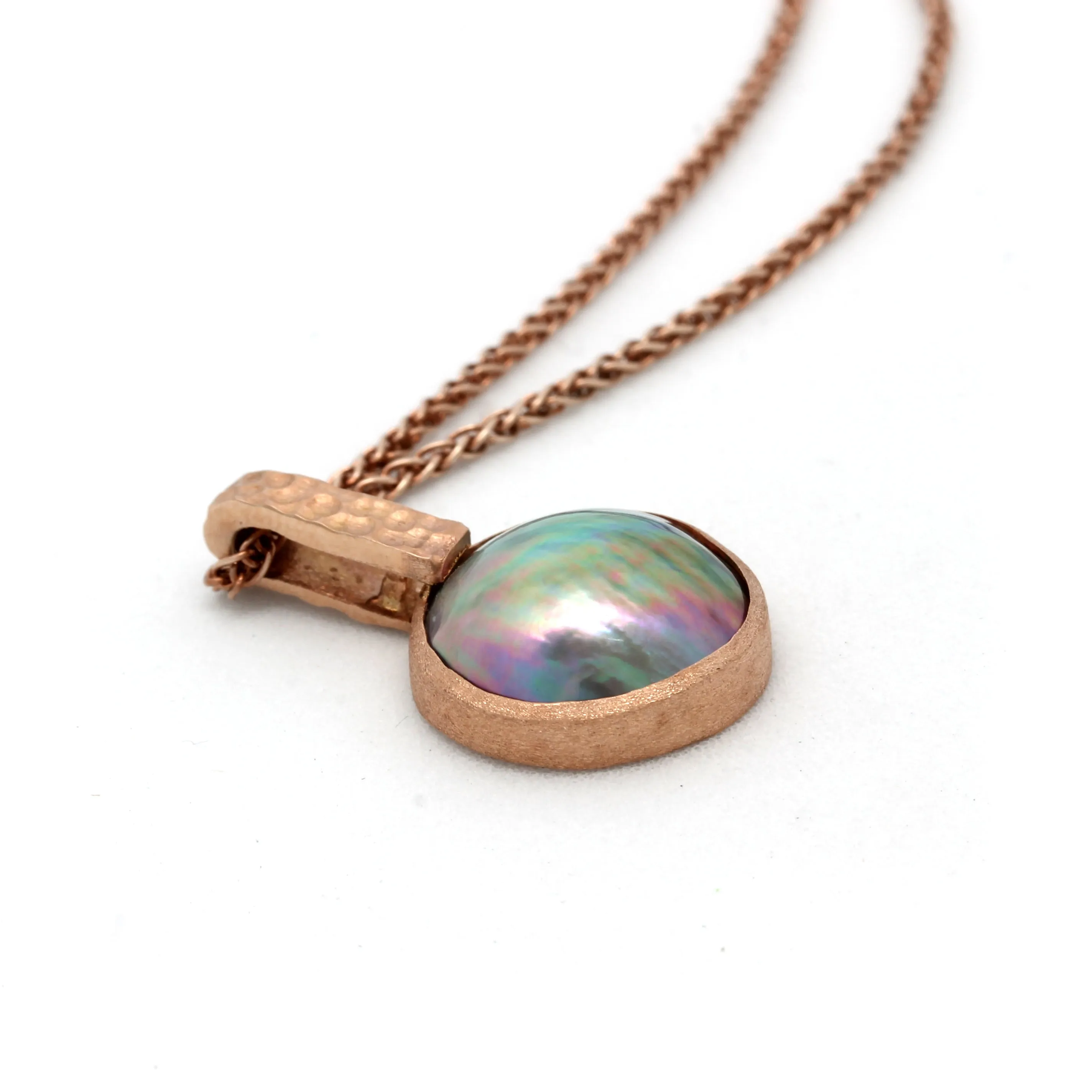 14K Rose Gold & Cortez Mabe Pearl Pendant by Kathe Mai