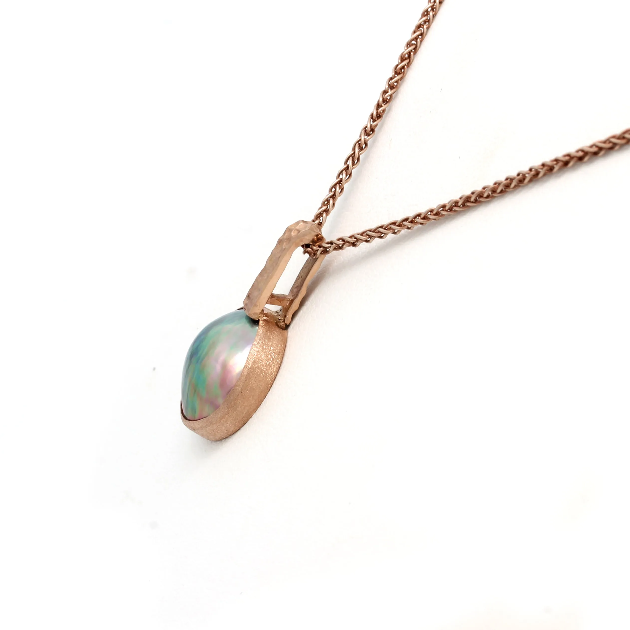 14K Rose Gold & Cortez Mabe Pearl Pendant by Kathe Mai