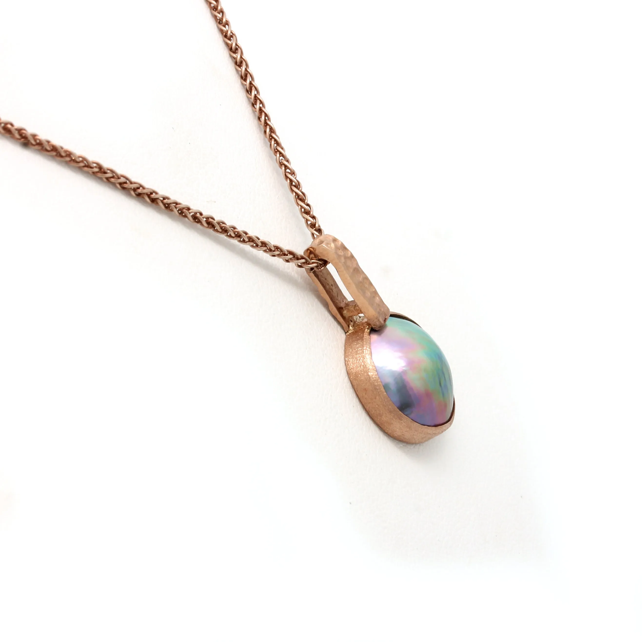 14K Rose Gold & Cortez Mabe Pearl Pendant by Kathe Mai