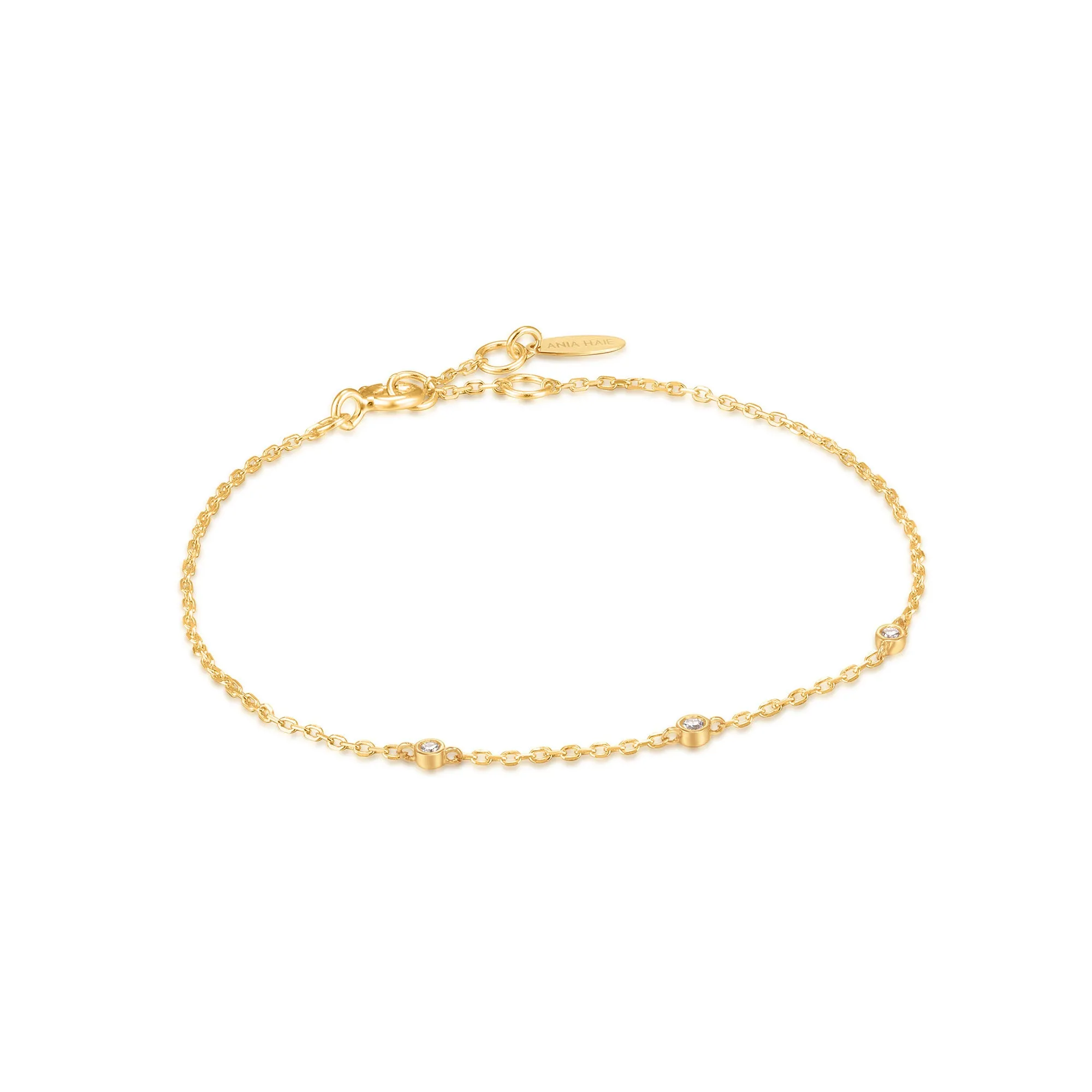 14kt Gold Triple Natural Diamond Bracelet