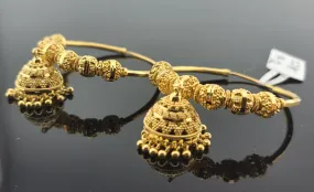 22K Solid Gold Designer Jhumki Hoops E2220189