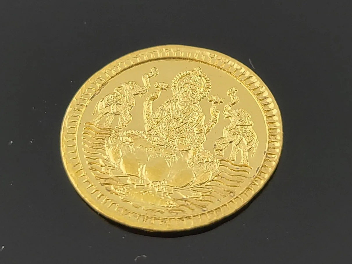 24K Laxmi Ganesh Gold Coin cn8