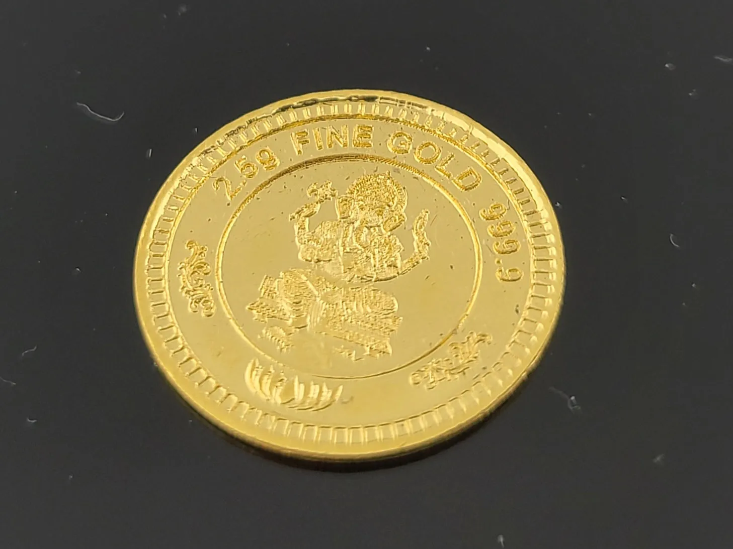 24K Laxmi Ganesh Gold Coin cn9