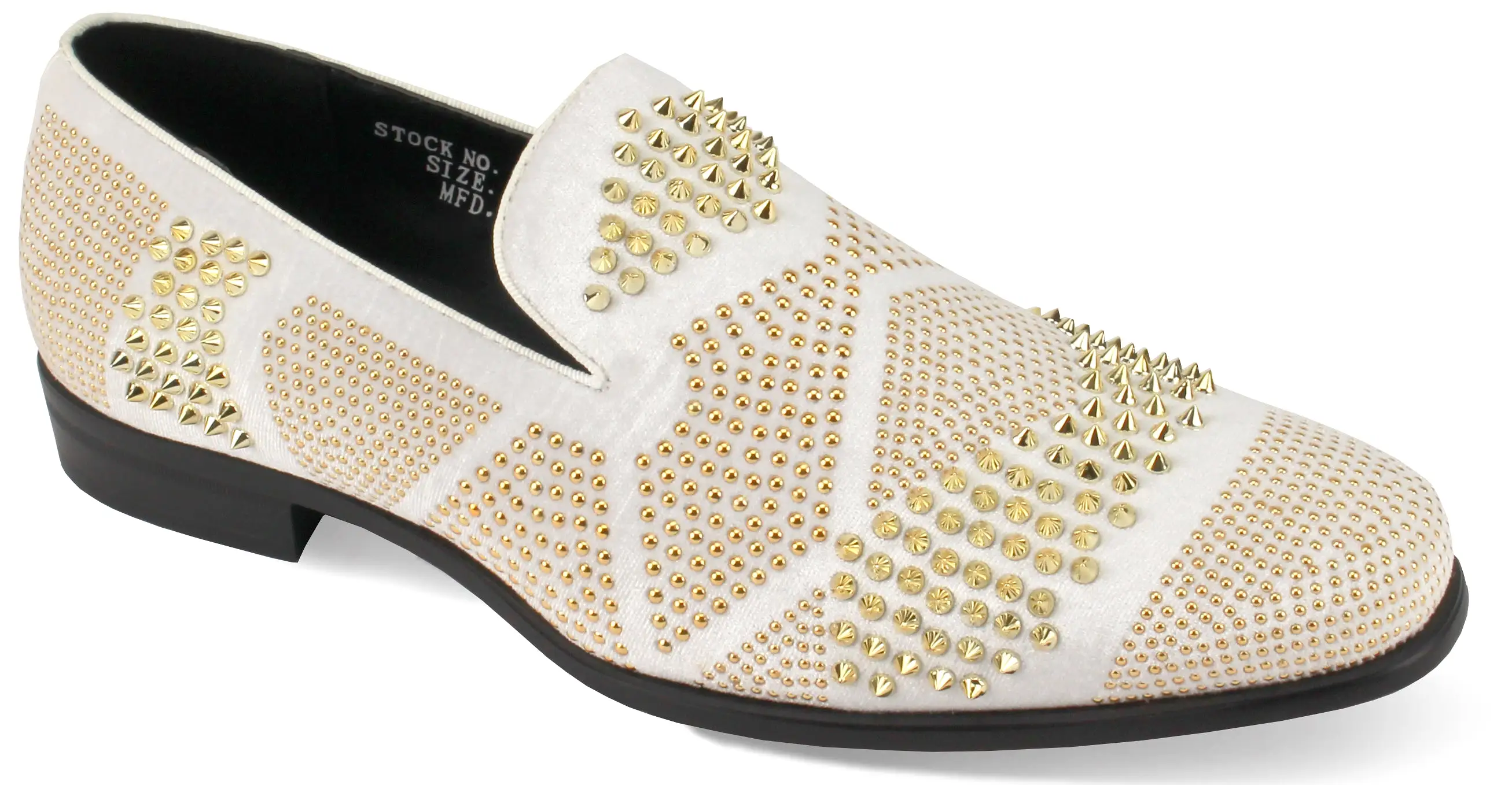 After Midnight Exclusive Ozzy White/Gold Dress Shoes