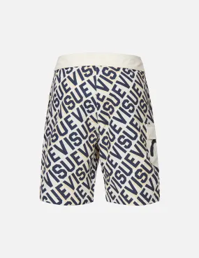 Allover Logo Print Board Shorts