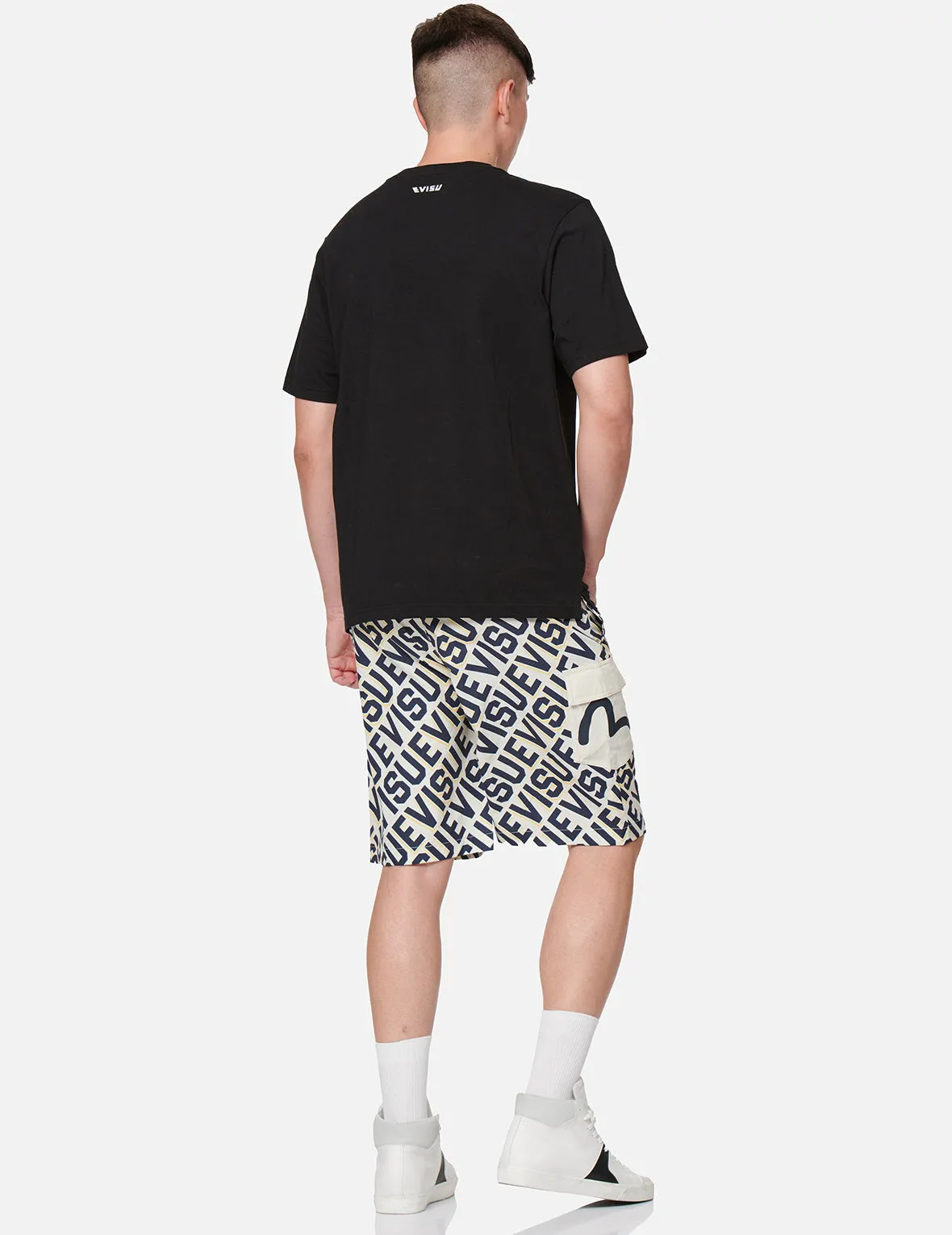 Allover Logo Print Board Shorts