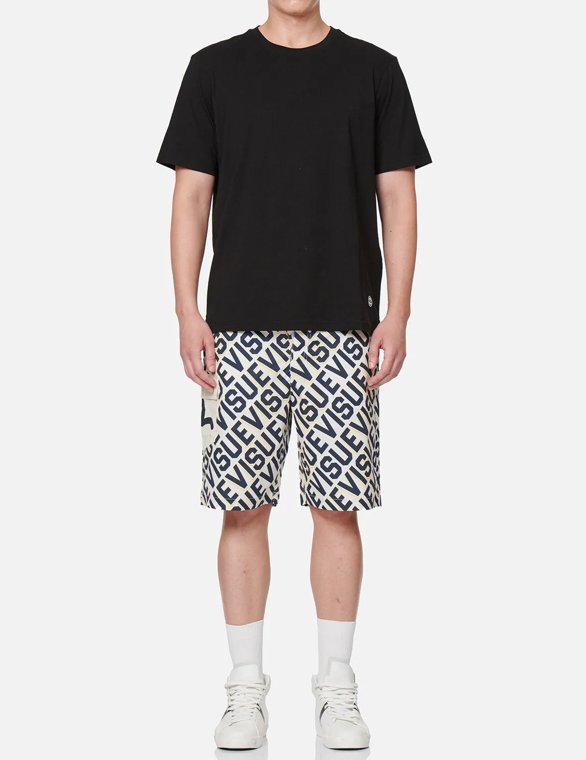 Allover Logo Print Board Shorts