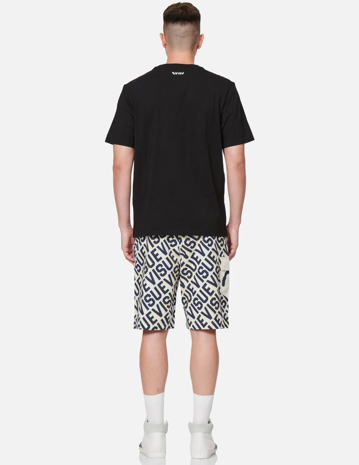 Allover Logo Print Board Shorts