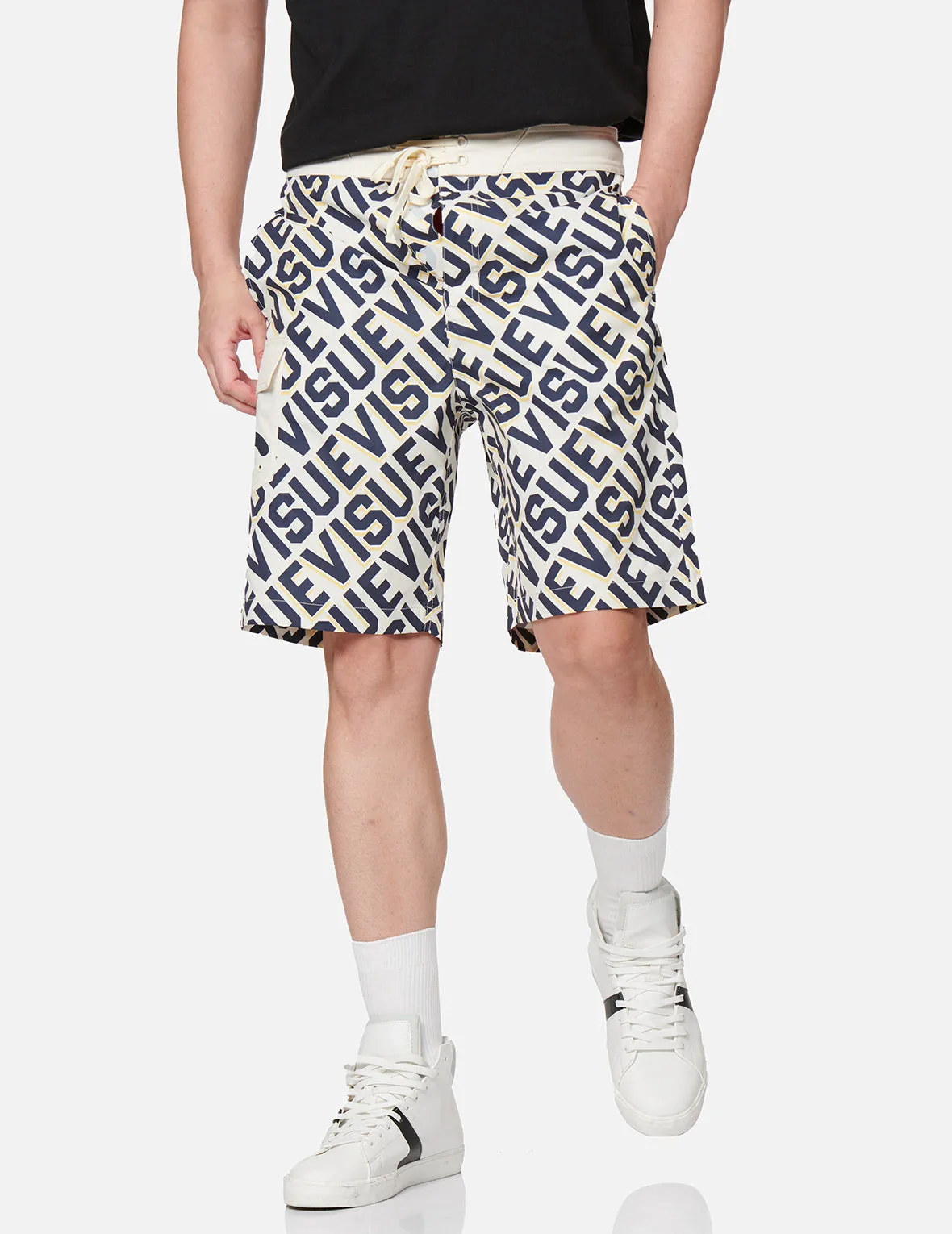 Allover Logo Print Board Shorts