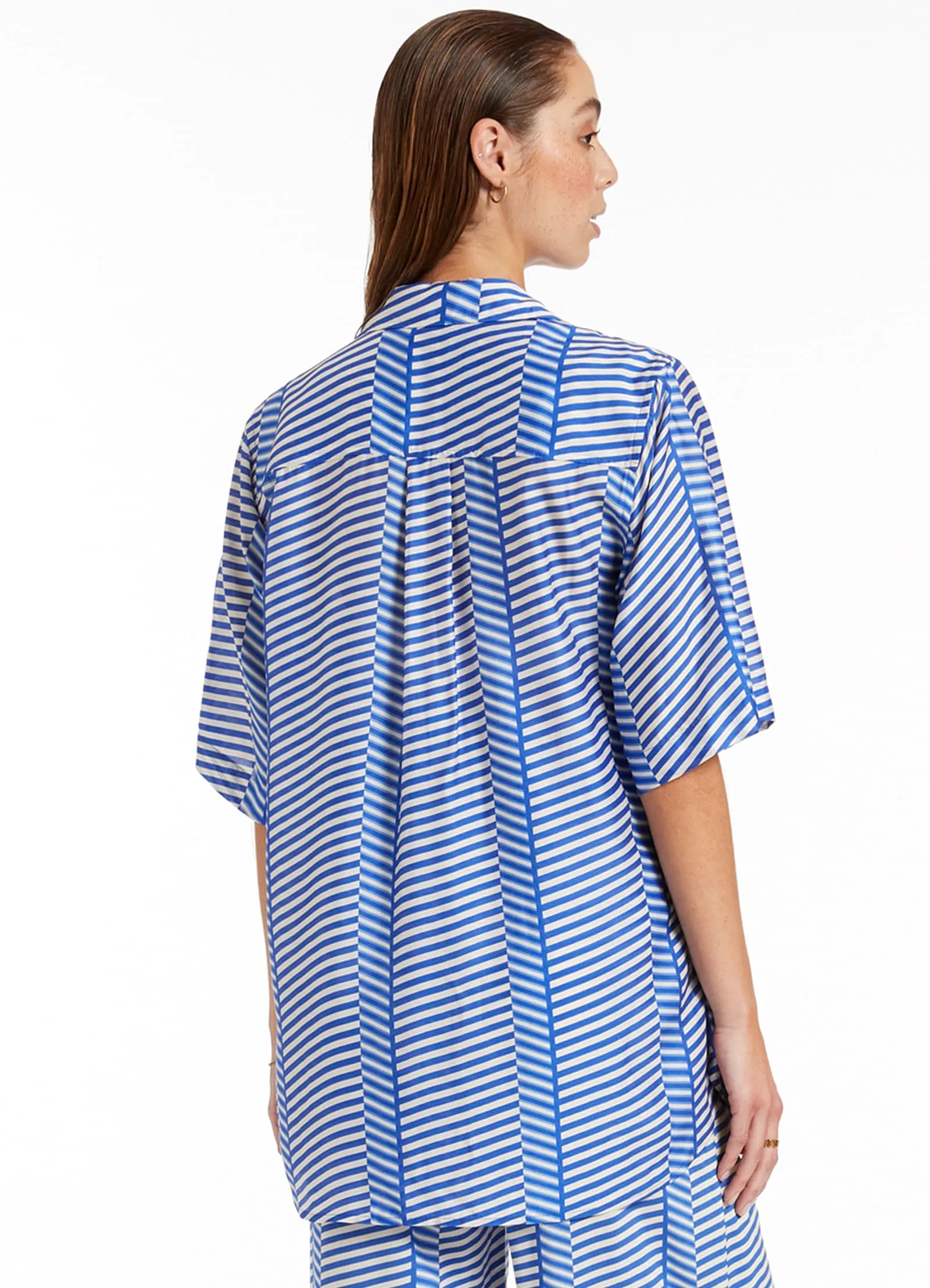 Amoudi Short Sleeve Shirt - Sapphire