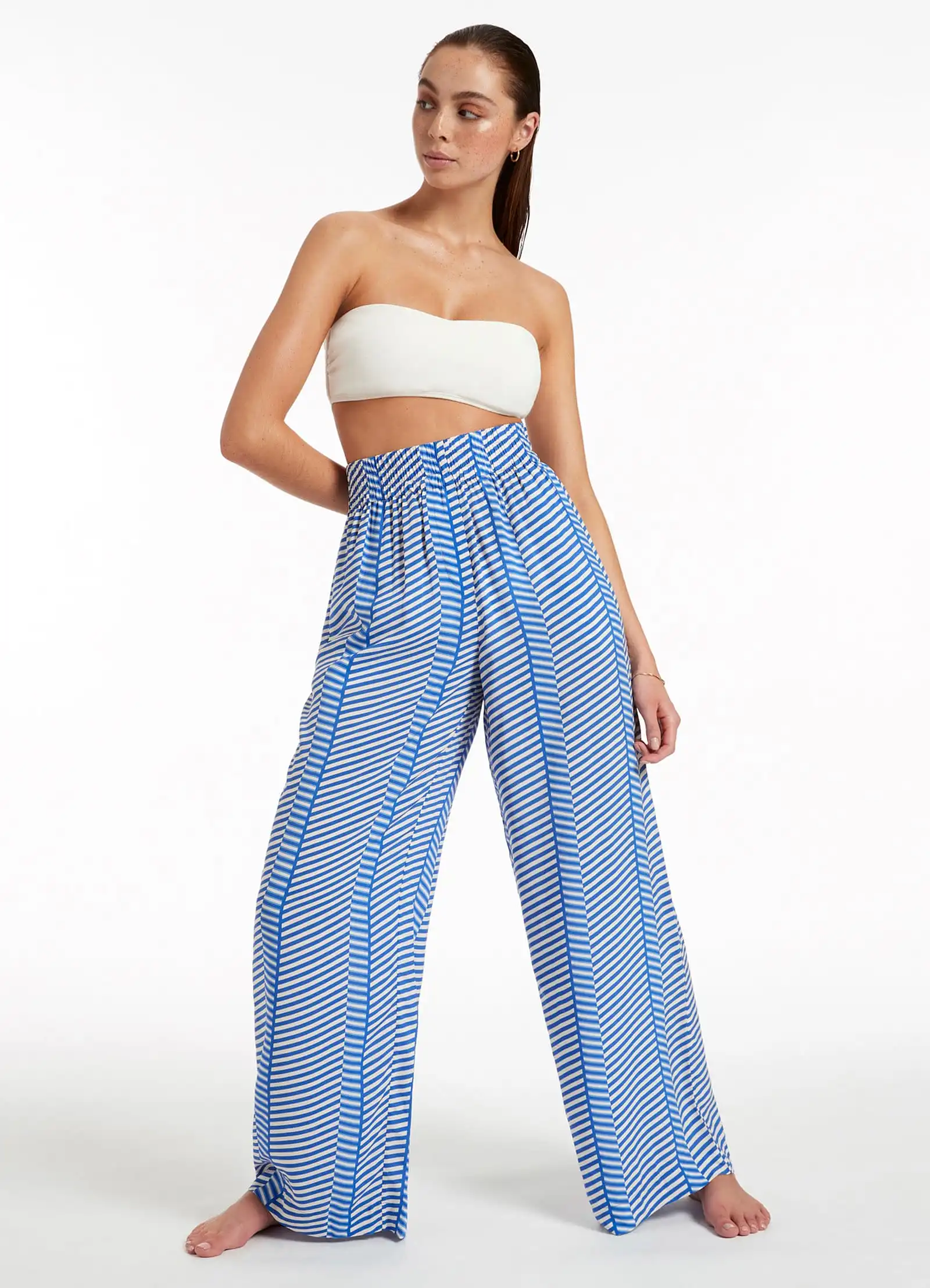 Amoudi Wide Leg Pants - Sapphire