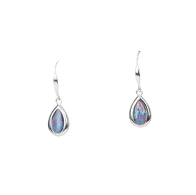 Australian Opal Dangle Earrings 14K Gold R3110