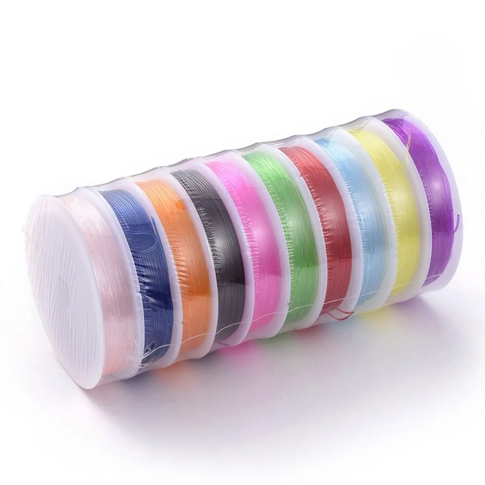 Beading Thread, Elastic, Stretch, Crystal Tec, Assorted Colors, 0.8mm