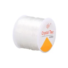 Beading Thread, Round, Crystal Tec, Elastic Stretch Thread, Clear, 1.2mm