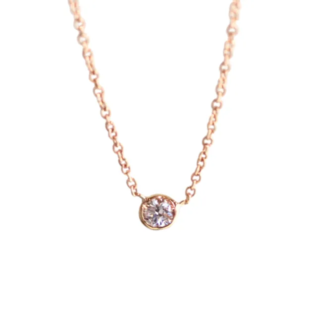 Bezel Set Diamond Necklace