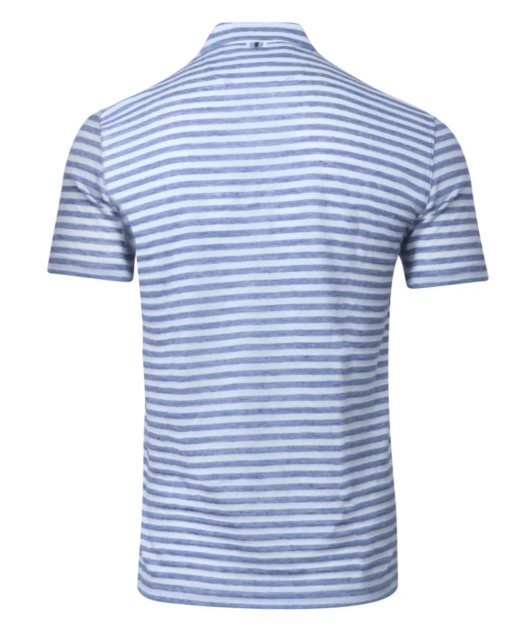 Blue and White Capri Stripe Polo