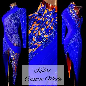 Blue Outstanding Sapphire Latin Dress