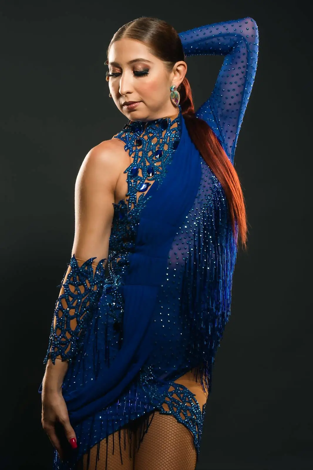 Blue Outstanding Sapphire Latin Dress