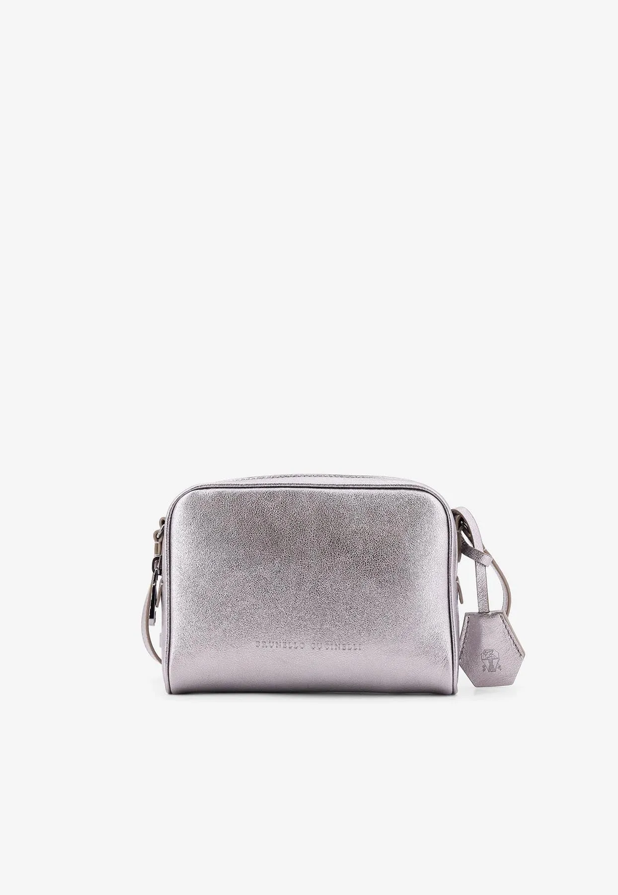 Boston Lamé Calfskin Crossbody Bag