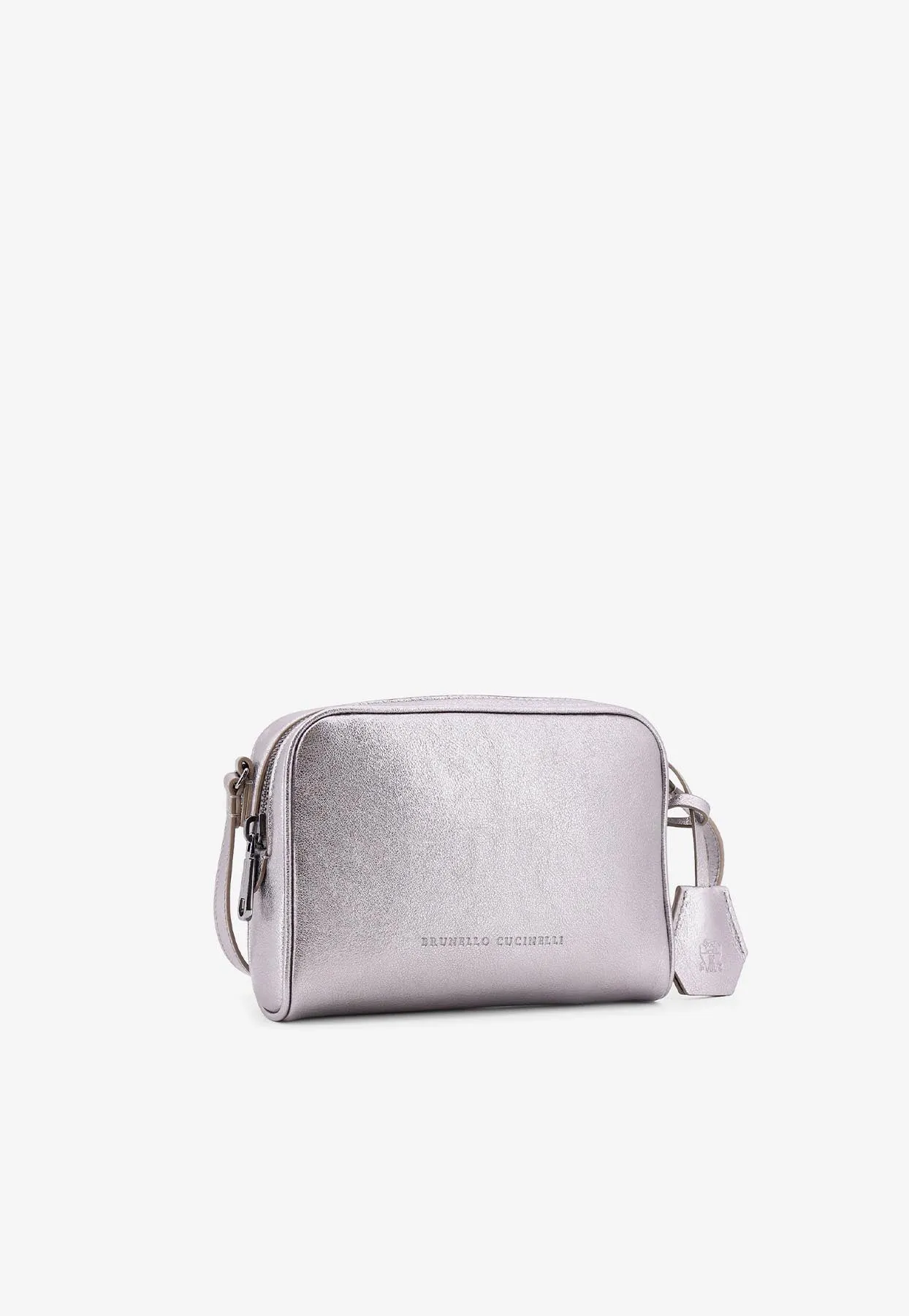 Boston Lamé Calfskin Crossbody Bag