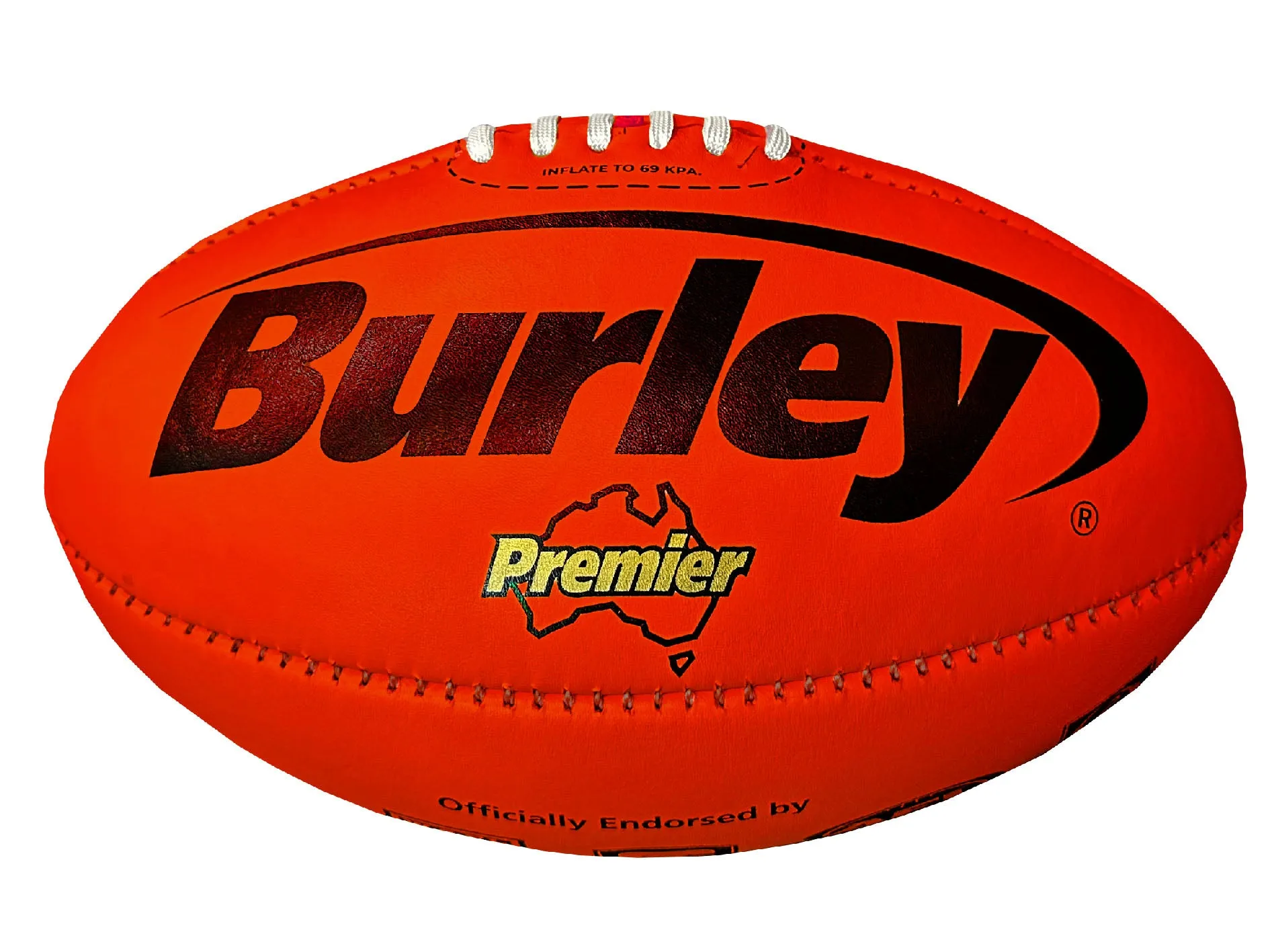 Burley Premier Official Size Football Red  Slightly Blemished