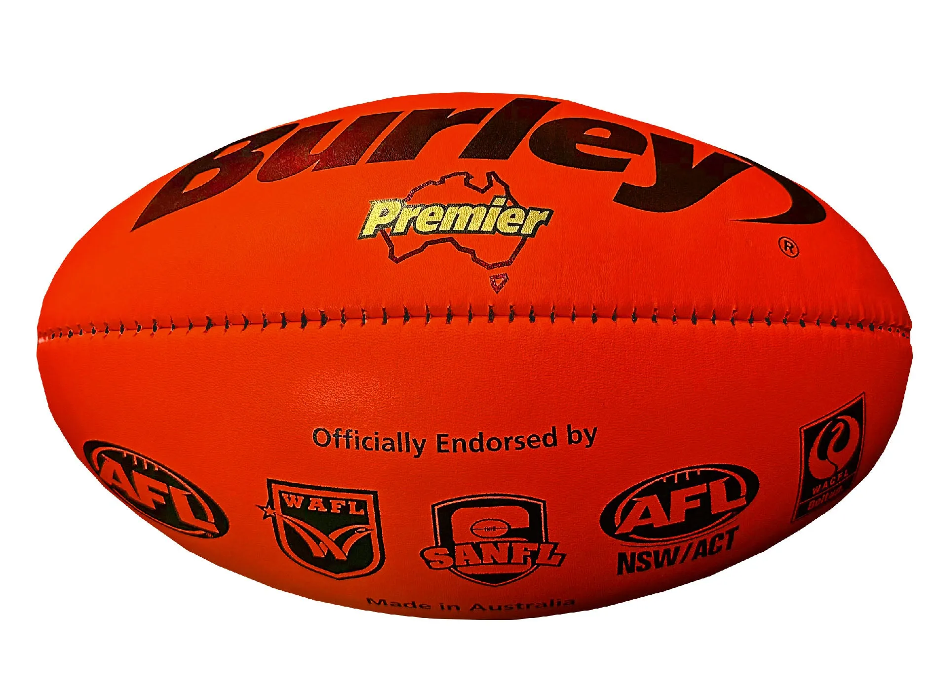 Burley Premier Official Size Football Red  Slightly Blemished