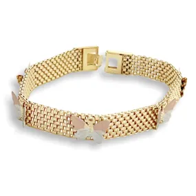 Cali 3d butterfly mesh bracelet 18k of gold plated