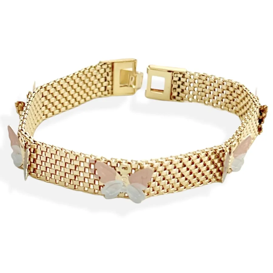 Cali 3d butterfly mesh bracelet 18k of gold plated