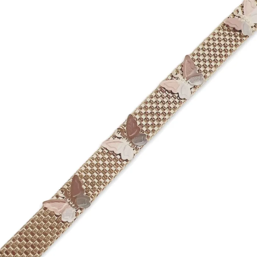 Cali 3d butterfly mesh bracelet 18k of gold plated