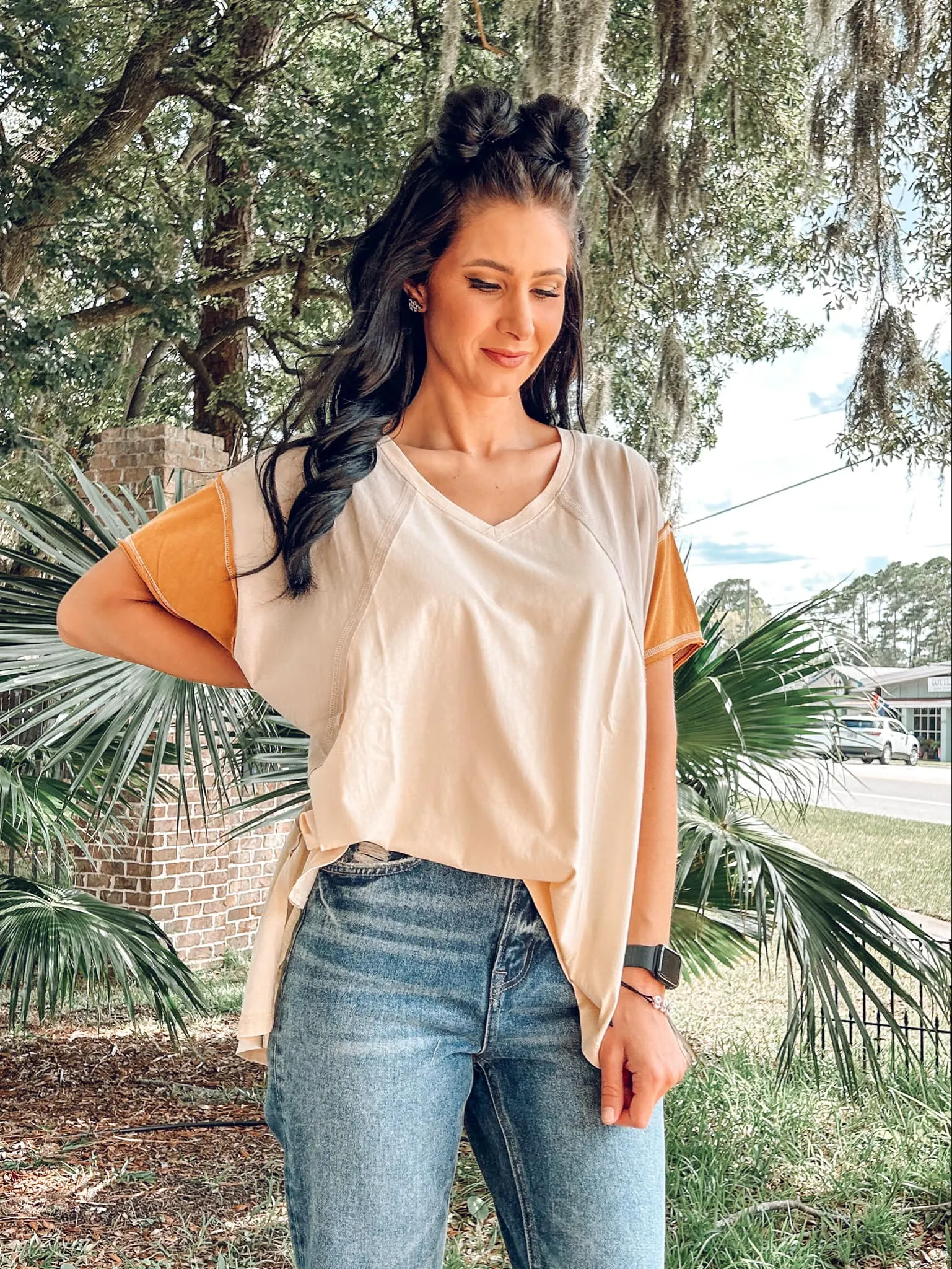 Cali Colorblock Top | Mustard