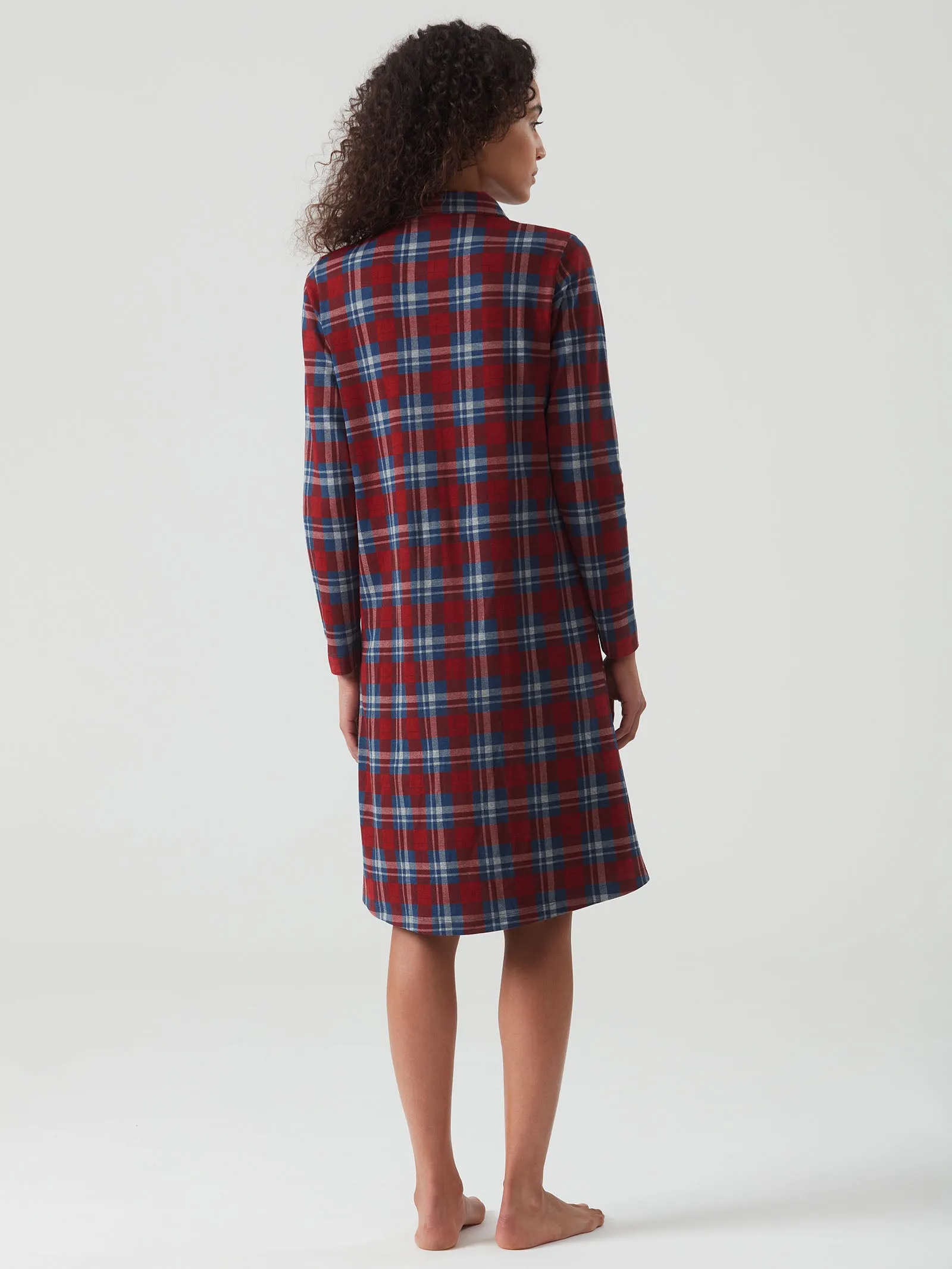 Camicia da notte aperta in stampa tartan - Fant.Fumo Mel.