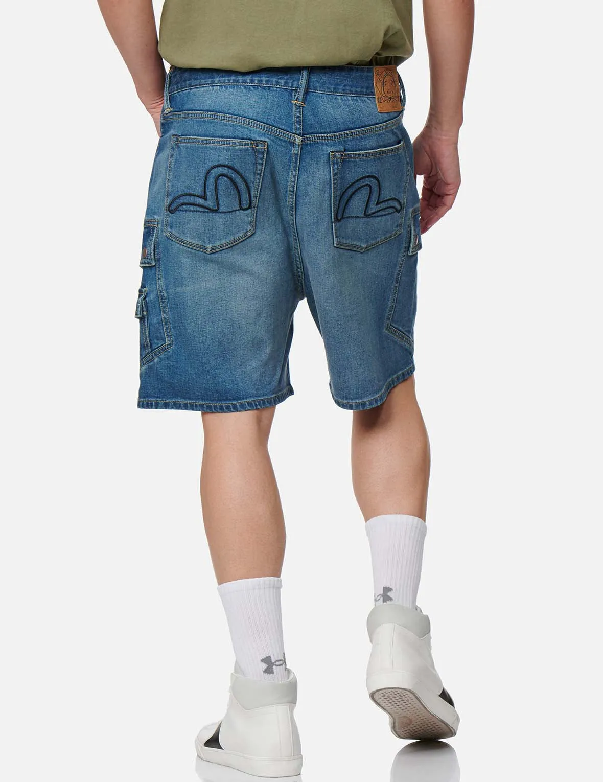 Cargo Pocket Denim Shorts