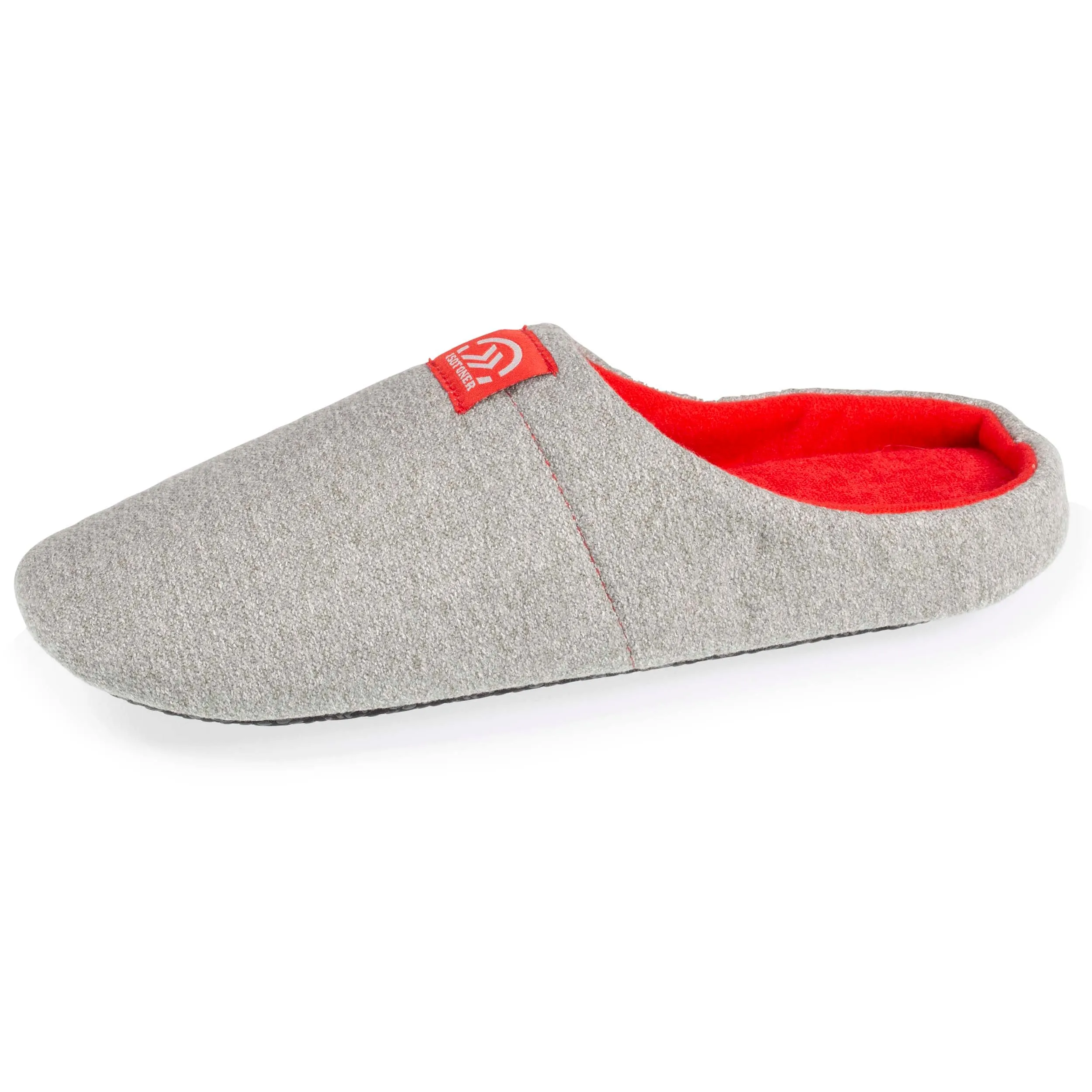 Chaussons mules Homme Gris chiné clair