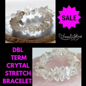 Double Terminated Crystal Stretch Bracelet