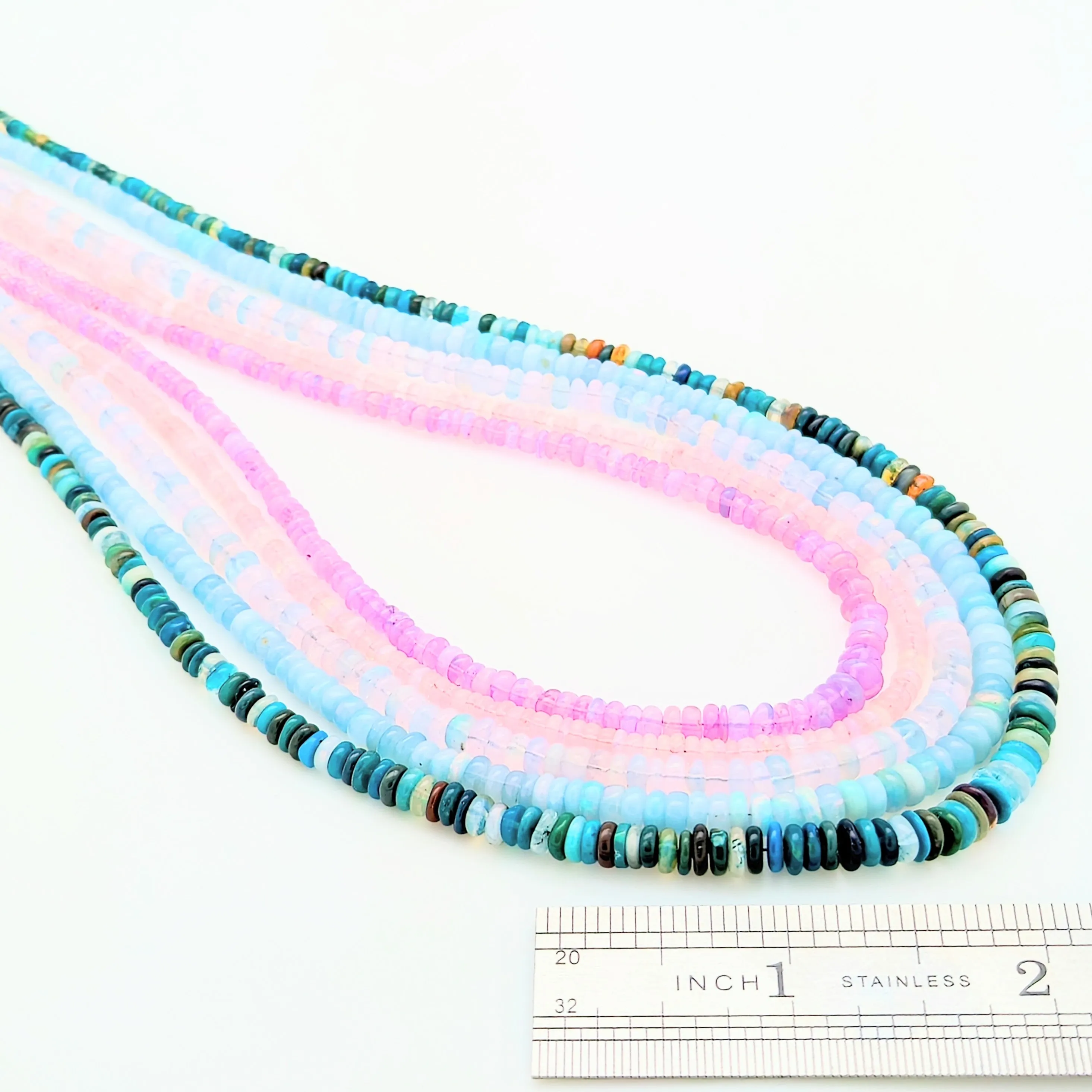 Dyed Opal Smooth Rondelles