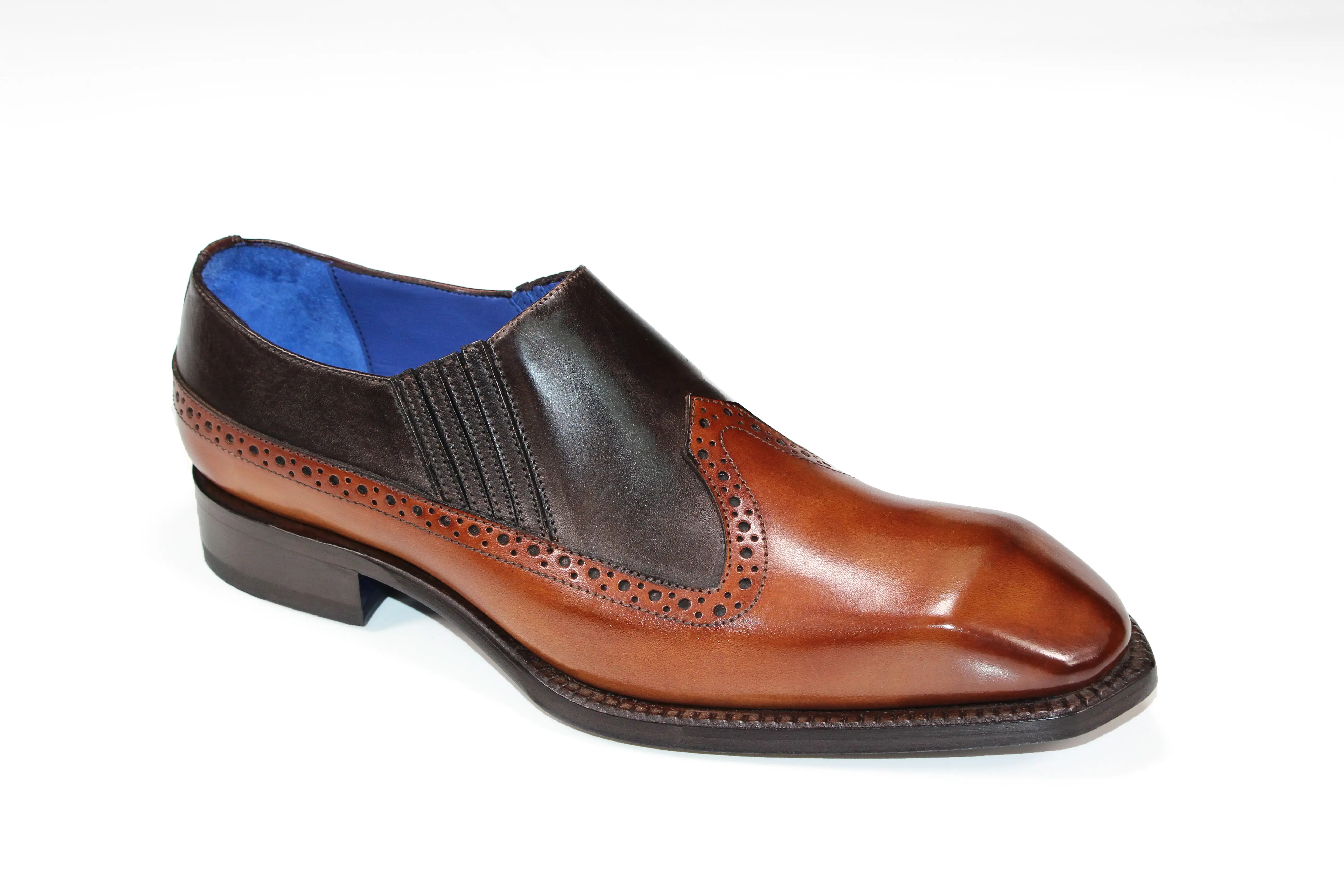 Emilio Franco Brio Cognac/Chocolate Shoes