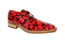 Emilio Franco Couture Santo Red Black Multi Shoes