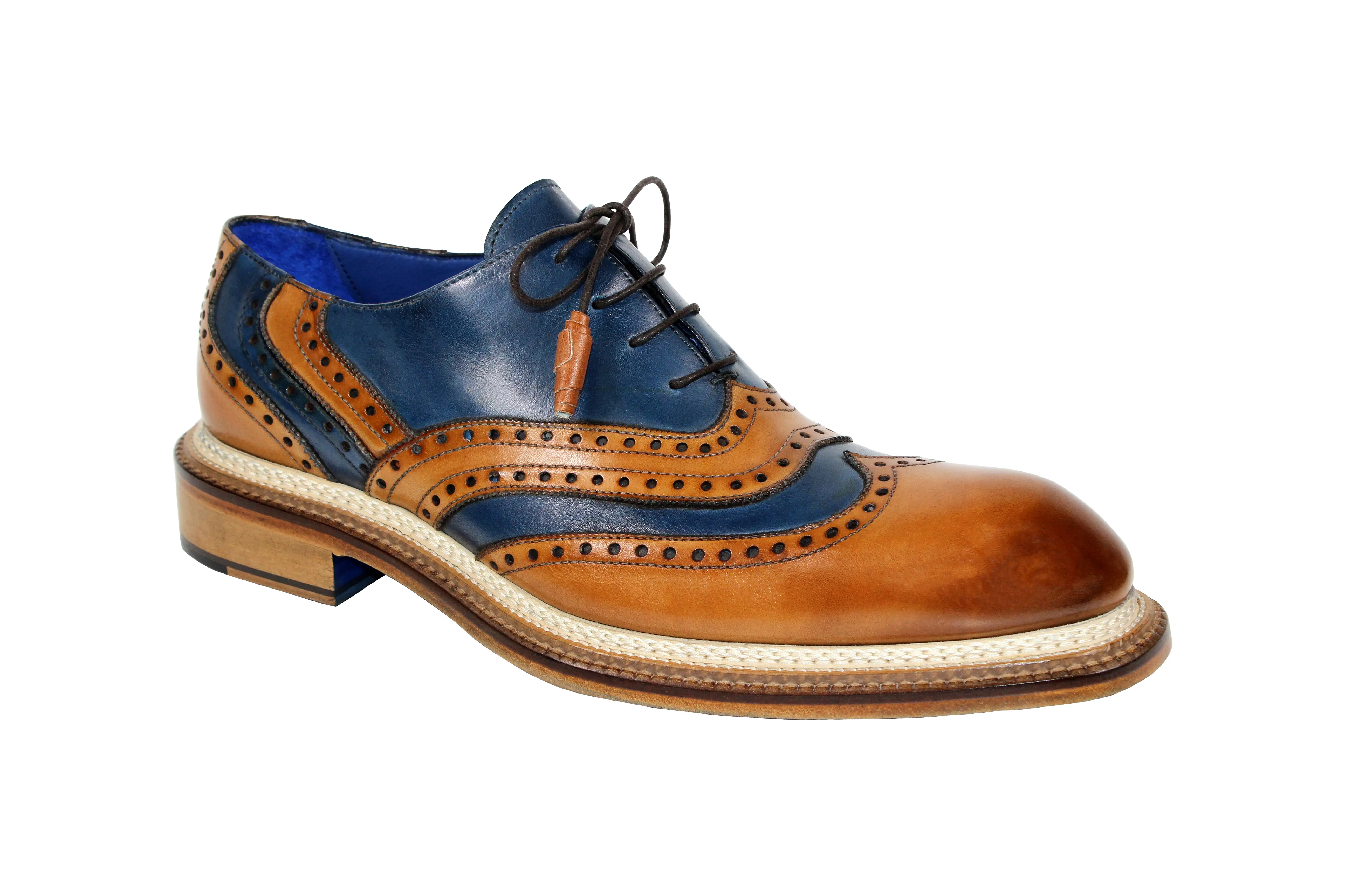 Emilio Franco Mattia Cognac/Navy Shoes