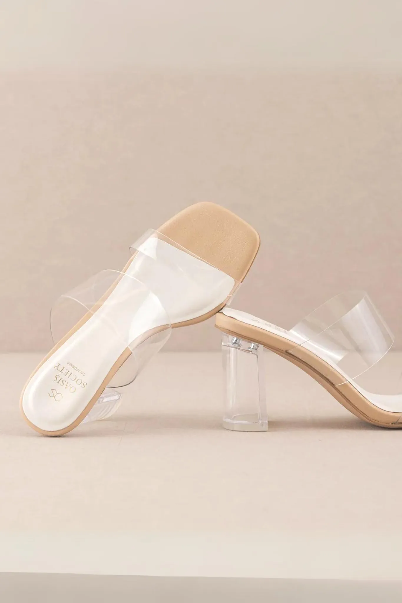 Emma Block Heels Clear