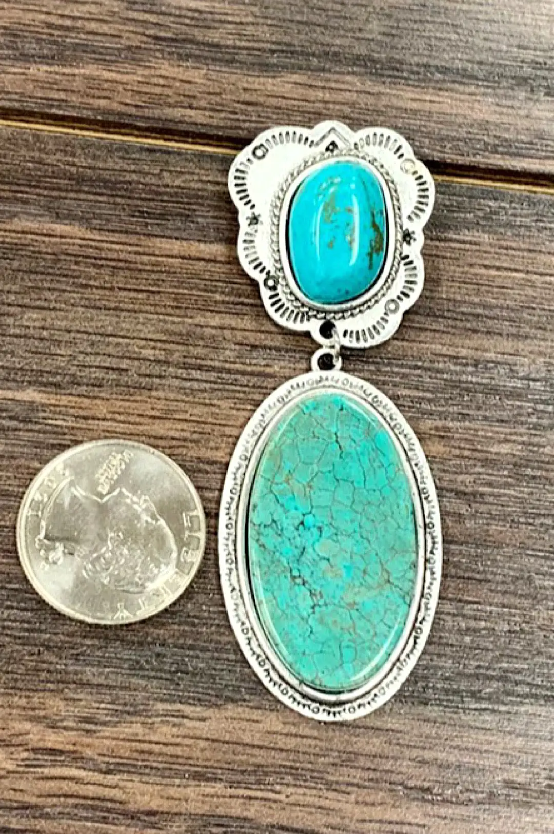 Flat Turquoise Earrings