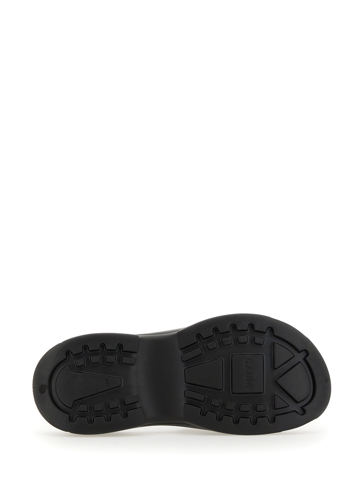 GANNI    RUBBER SLIDE SANDAL WITH LOGO