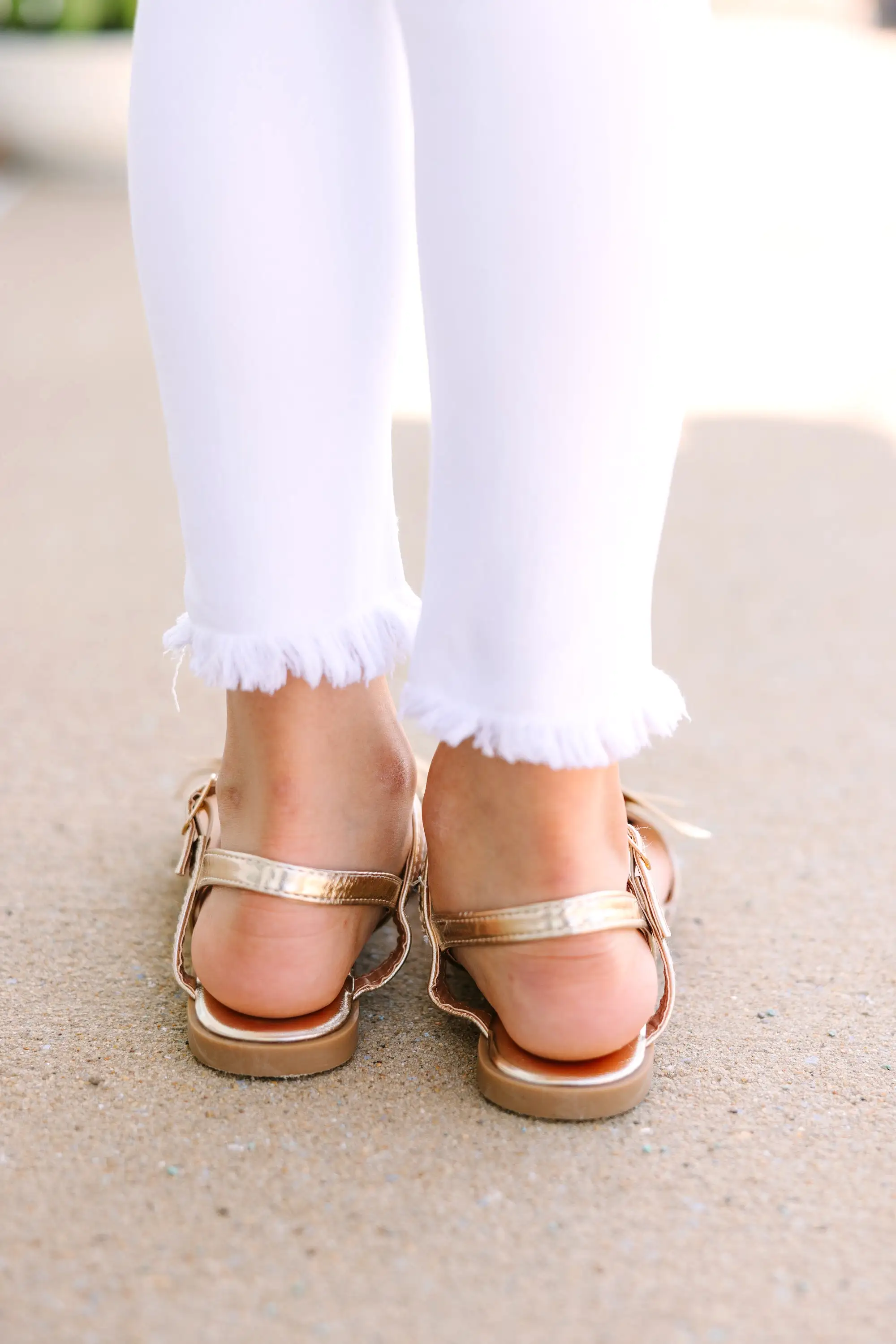 Girls: Feeling So Special Gold Bow Sandal