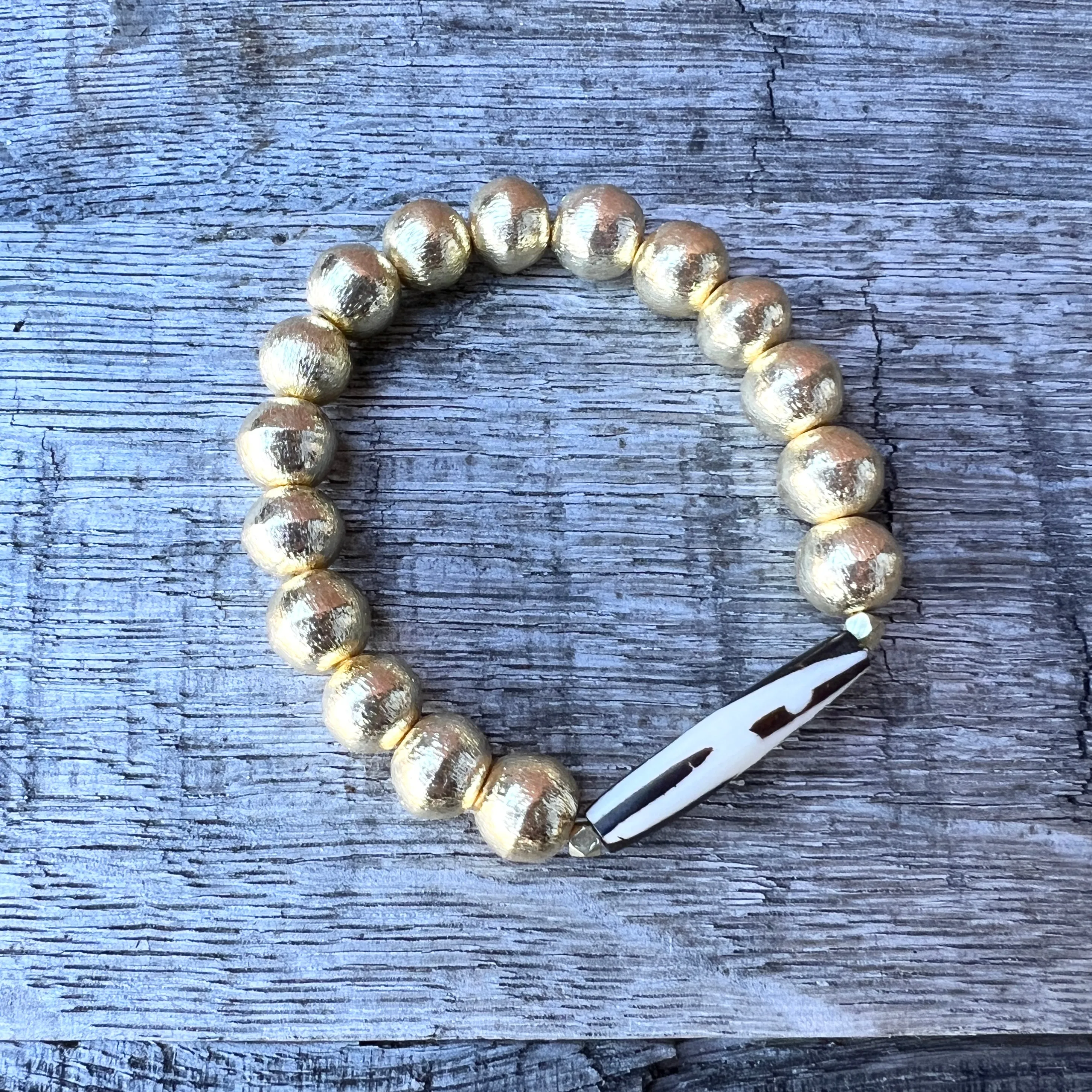 Gold & Bone Bracelet