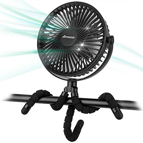 Golf Cart Clip on Rotatable Fan - Golf Cart Accessories - USB Fan for Golf Carts