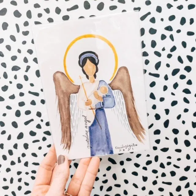 Guardian Angel {Blue} Print