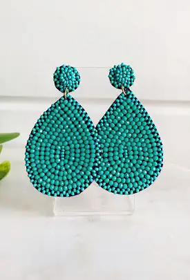 Harper Beaded Earrings in Turquoise