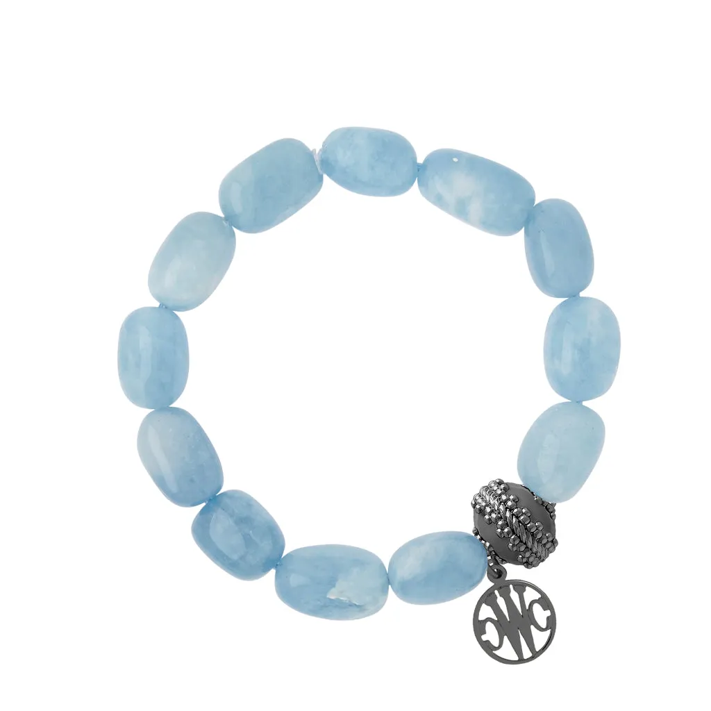 Helen Aquamarine Stretch Bracelet