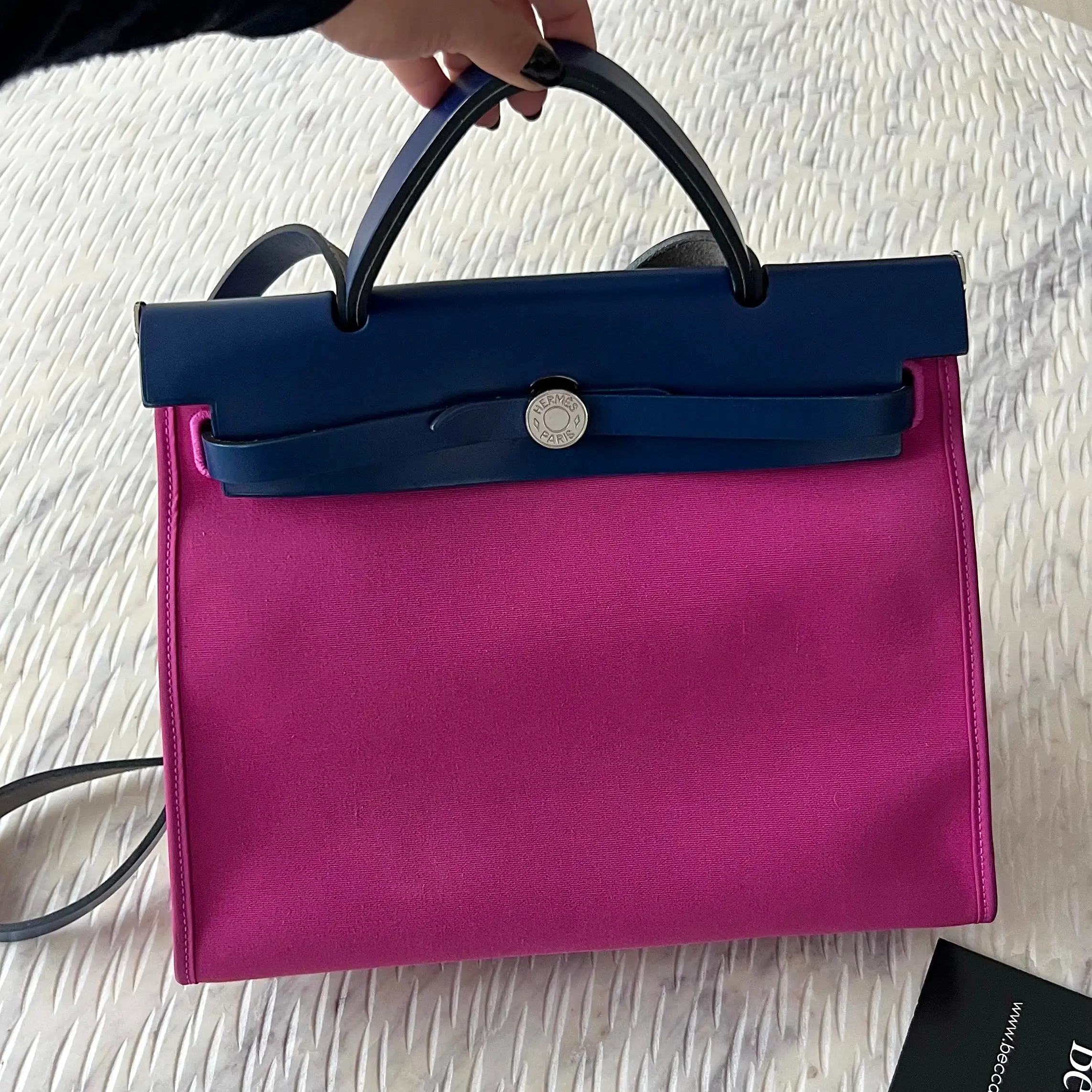 Hermes Two-Tone Blue Sapphire Magnolia Herbag 31